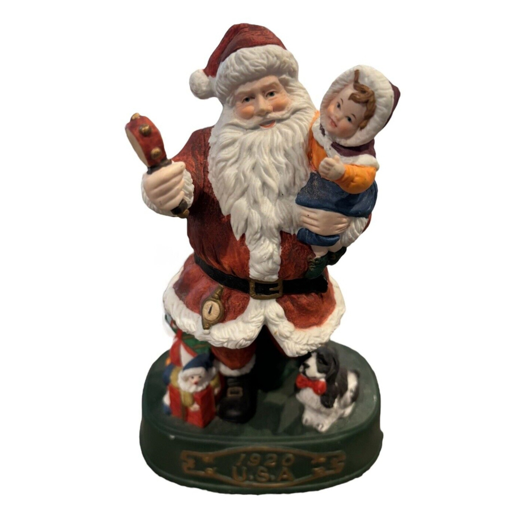 Vintage Santa Claus 1920 USA, Porcelain Christmas Figure